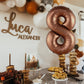 Giant, Coffee Brown 8 Balloon Number - 40 Inch, Brown 8 Birthday Balloon | 8Th Birthday Decorations For Boy, Girls | Safari Theme Party Decorations | 8 Year Old Balloon For 8Th Birthday Party Supplies