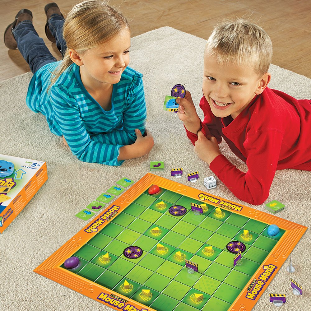 Learning Resources Code & Go Robot Mouse Board Game, STEM Coding Game for Ages 5+, Multi-color, Model LER2863