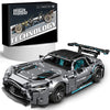 HIGH GODO Racing Car Building Kit, 1:14 MOC Super Sports Car, 1466pcs, Grey, Plastic Model 23009 for Adults & Kids