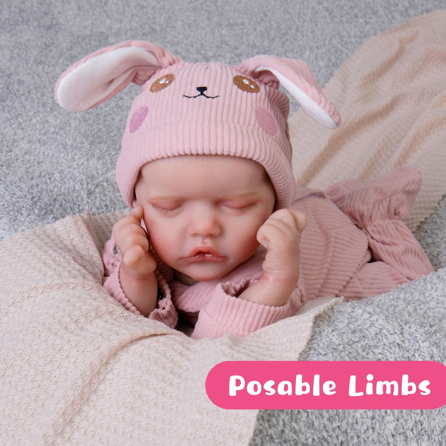 Milidool Lifelike Reborn Baby Dolls Girl-20 Inch Baby Soft Body Realistic Newborn Full Vinyl Body Sleeping Real Life Baby Dolls