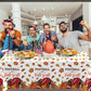 Oudain 3 Pcs Fall Plastic Football Tablecloth 108 x 54 Inch Autumn Tablecloth Thanksgiving Table Cover for Fall Football Themed