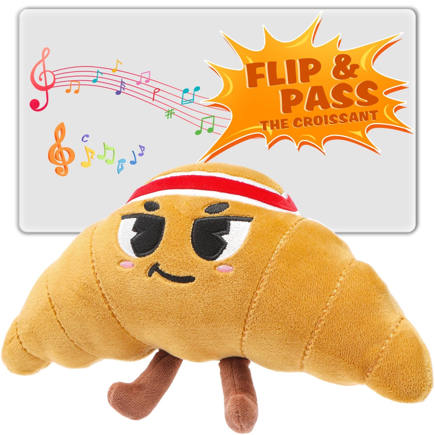 Flip & Pass The Croissant, Electronic Interactive Game, Hilarious Family Party Games for Kids Ages 3, 4-8+, Indoor/Outdoor Toys,