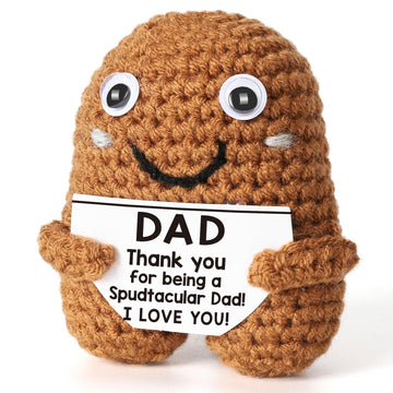 Cool Dad Gifts, Crochet Potato Doll Gift For Father From Daughter Son Kid Child Or Wife, Handmade For Birthday, Father'S Day Or