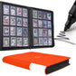 D DACCKIT Toploader Binder  Holds 640 Toploaders - 16-Pocket Top Loader Binder for 3 x 4 Rigid Card Holders for Trading Cards or Sports Cards(Model A Classic Orange)