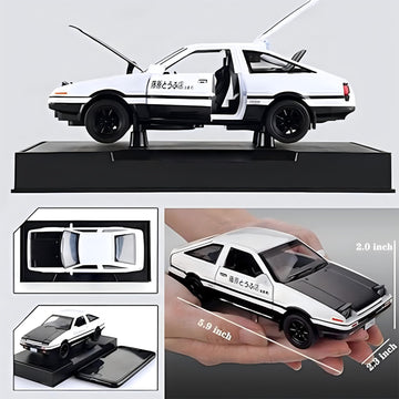 Mzexoma Initial D Toyota Trueno AE86 Alloy Diecast Car Model, Sports Car Toys for Kids and Adults,Pull Back Vehicles Toy Cars (B
