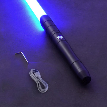 Vevor Dueling Lightsaber, Alloy Handle Light Saber With 12 Rgb Colors And 4 Modes Sound Effects, Type-C Rechargeable Lightsaber