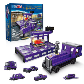 Educiro Harry World 6 In 1 Car Toys Building Set Gifts For Kids, Girls, And Boys Ages 6-12 (423Pcs),Sports Car,Van Truck,Harry'S Truck,Knight Lxury Car,Wagon,Magic Express,Not For Lego Sets