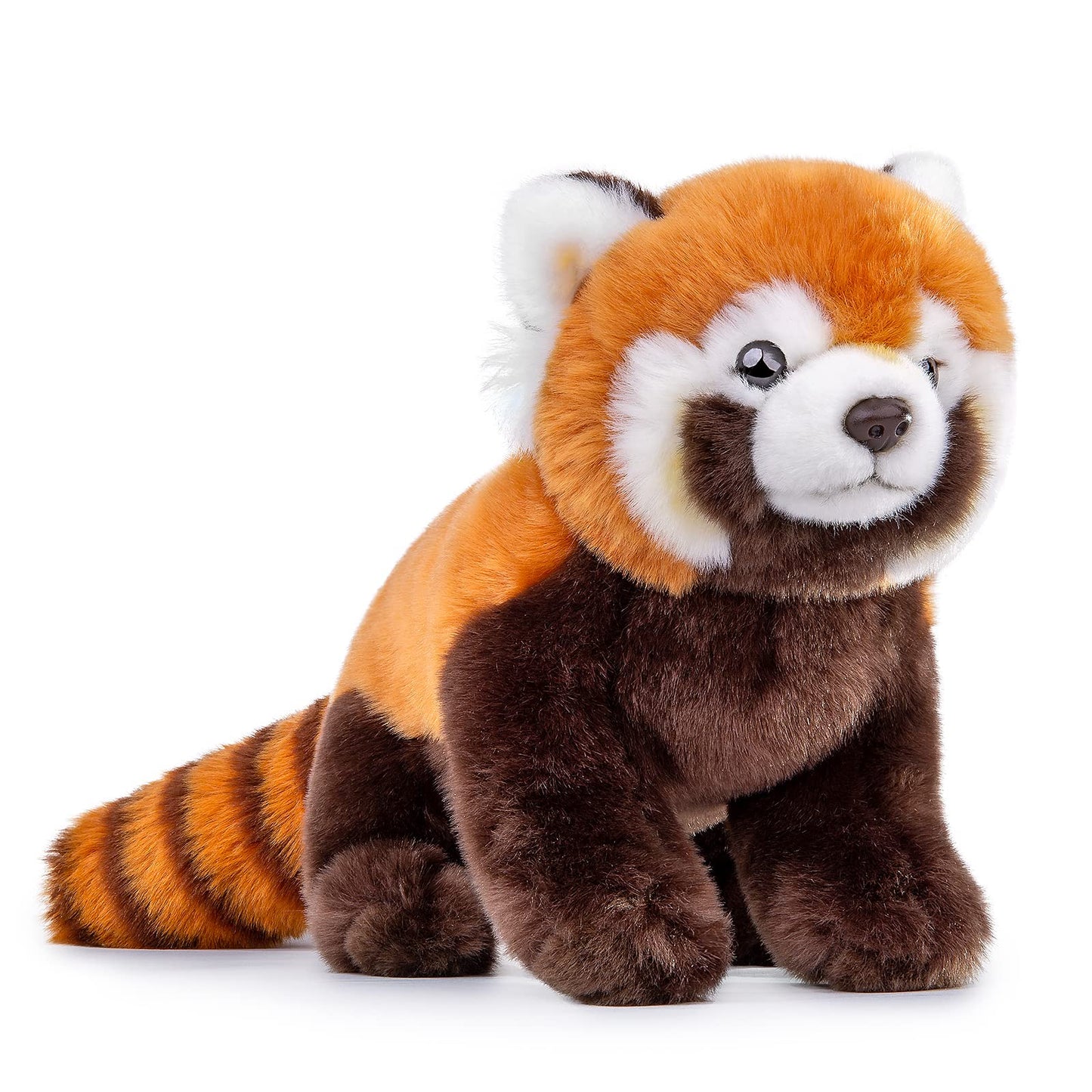 Tiny Heart Realistic Red Panda Plush Toy, 11 Inch Cute Soft Red Panda Stuffed Animal For Kids Birthday Gift Decoration Collection