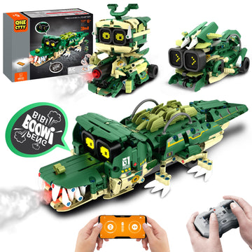 Qhectty Stem Building Toys For Kids 6-14, Remote & App Controlled 3In1 Stem Robot Building Kit For Kids With Music Spray, 513 Pc