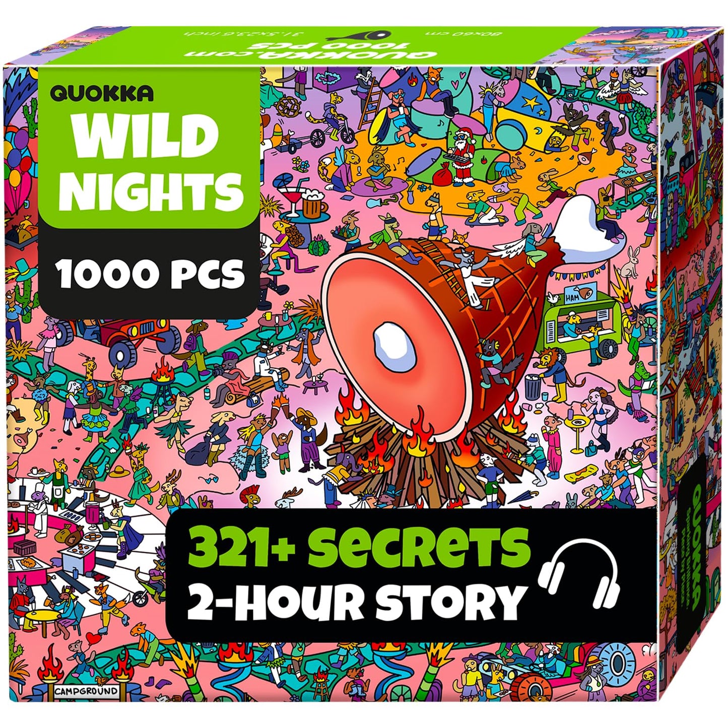 QUOKKA 1000 Piece Puzzle for mature-themeds and Teens - Desert Whirl mature-themed Jigsaw Puzzles with Hidden Secrets & Audio Story - Detailed Visual Puzzle Game for Focus & Relaxation with Twist - FSC Certified Gift