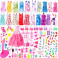 Janyun Dolls Accessories,114Pcs Doll Clothes Party Gown Outfits Set For Doll And Girl Dolls Dresses Accessories Shoes Bags Necklace Mirror Hanger Tableware Stocking Stuffers