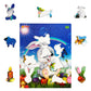 Just Smarty Jigsaw Puzzle Easter Bunny 26 Pieces For Kids Ages 3, 4, 5, 6 Year Old With Fun Shapes And Tray. Easter Gifts & Pres
