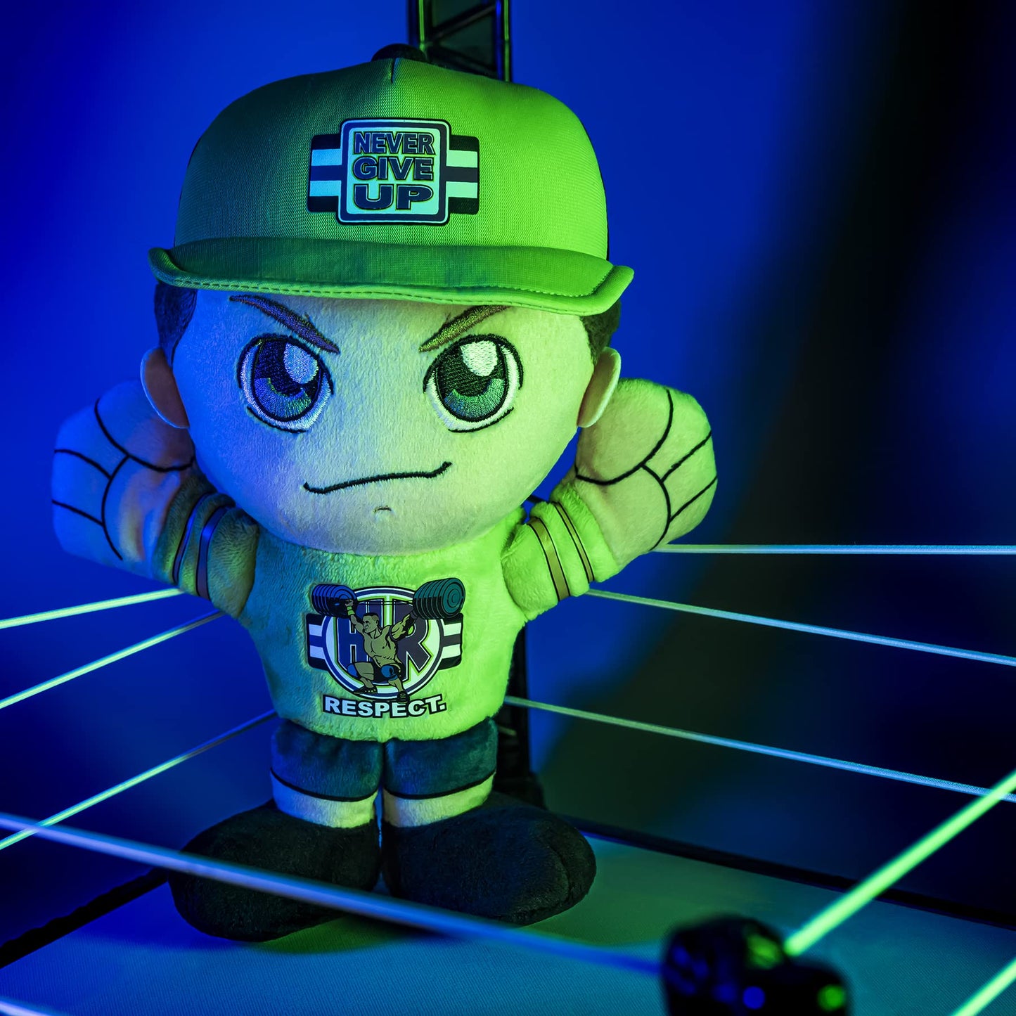 Bleacher Creatures John Cena Plush Toy - 8" Soft Chibi Doll, Crystal Velboa Polyester, WWE Wrestling Superstar
