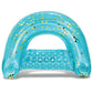 POZA Inflatable Pool Float Chair - Sparkle Confetti Lounge Inflatable Pool Floats  2 Built in Cup Holders and Handles  mature-themed Inflatable Pool Lounger Floating Chair for Beach  Lake  Pool - 48x38 Inches