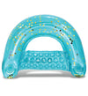 POZA Inflatable Pool Float Chair - Sparkle Confetti Lounge Inflatable Pool Floats  2 Built in Cup Holders and Handles  mature-themed Inflatable Pool Lounger Floating Chair for Beach  Lake  Pool - 48x38 Inches