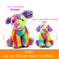 16'' Candy Dog Stuffed Animals Plush, Soft Cuddly Labrador Plush Toys, Large Stuffed Dog With Colorful Fur, Puppy Dog Stuffed Animals, Mother'S Day, Birthday, For Kids, Pets,Girls, Colorful