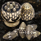 ARUOHHA DND Metal Dice Bronze Dragon Egg Dice with Rotating Dragon Egg Shell, Dungeons and Dragons Role Playing Game RPG D&D Dic