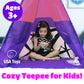 Usa Toyz Happy Hut Teepee Tent For Kids - Indoor Pop Up Teepee Kids Playhouse Tents For Boys, Girls, Toddlers With Portable Storage Bag (Pink)