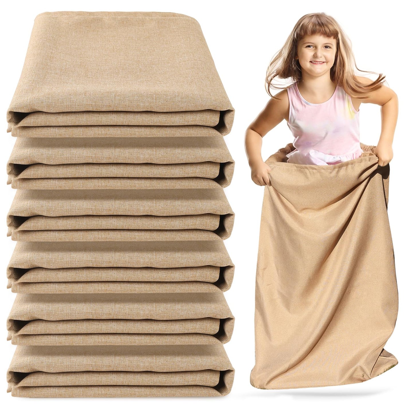 Extra Thicken Potato Sack Race Bags,23.6''X39.3'' Outdoor Lawn Games For Adults And Kids,Reusable Large Gunny Sacks Burlap Bags