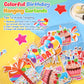 Daifunli 8 Pcs Happy Birthday Party Decorations Lets Party Garland Streamers Colorful Rainbow Birthday Theme Hanging Paper Cuto