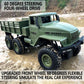 JPJCOOY RC Military Truck 6x6 Road Remote Control Car 1/16 Scale Remote Control Truck 4WD All Terrain Rock Army Transport Vehicl