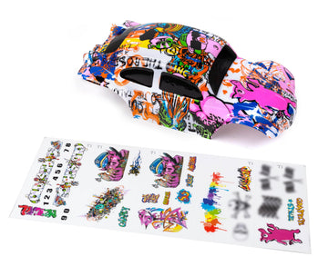 Custom Body Compatible For 1/10 1/8 Scale Rc Car Or Truck (Truck Not Included) (Graffiti Pink Pig)