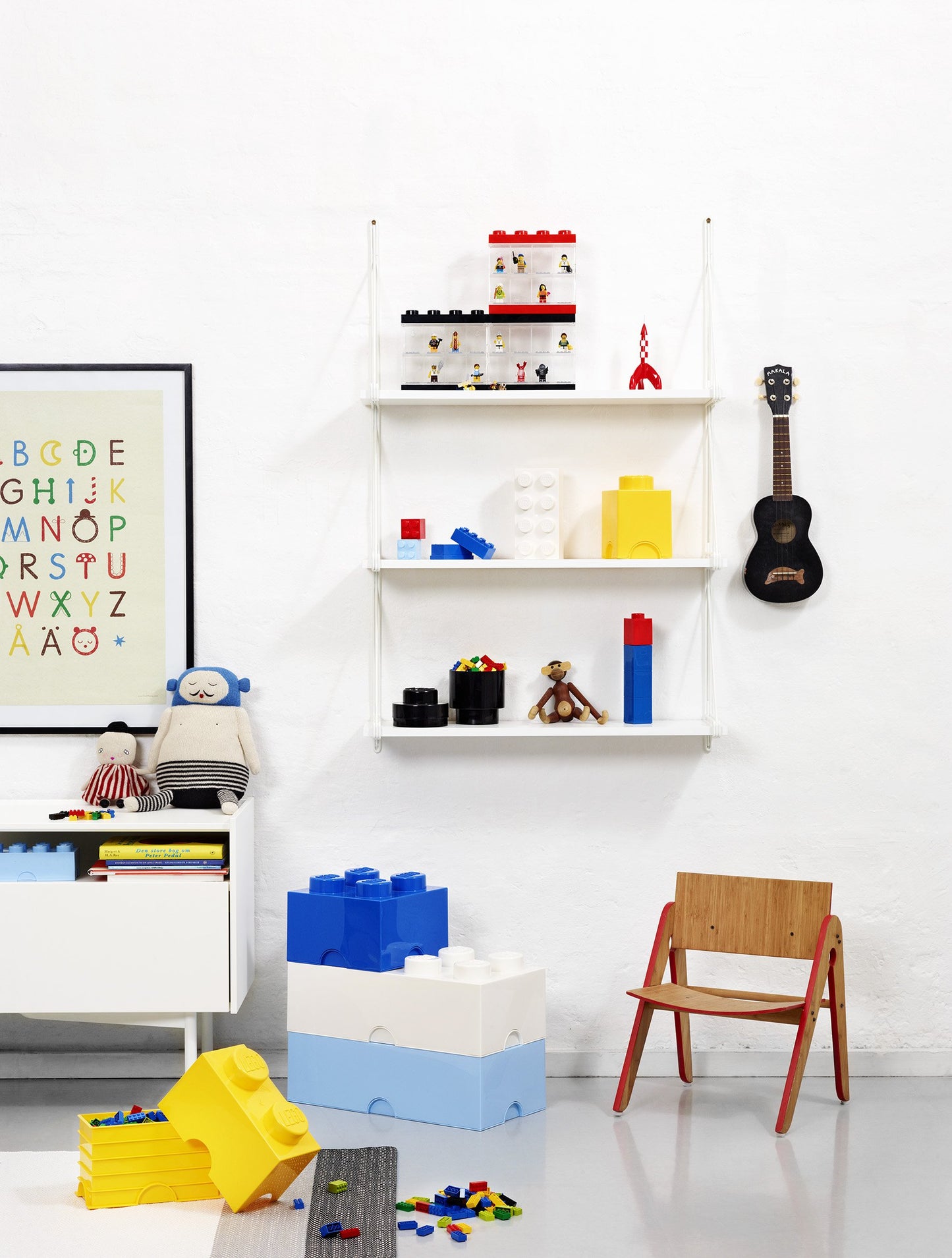 Room Copenhagen, Lego Storage Brick Multipack - Includes 3 Stackable Bricks - 3-Piece, Classic Colors (40140601)