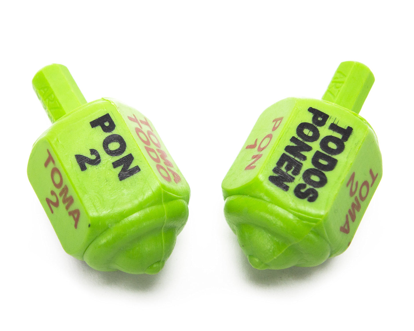 Classic Mexican Pirinola Toma Todo Solid Plastic Piece 5 Multicolors Pack/Pirinola de Plastico Solida (5 Pack)