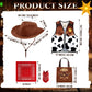 Toulite 24 Pcs Cowboy Cowgirl Hats Pack Cowboy Costume Outfit Include 6 Hats 6 Vest 6 Bandanas 6 Bags for Kids Party(Brown)