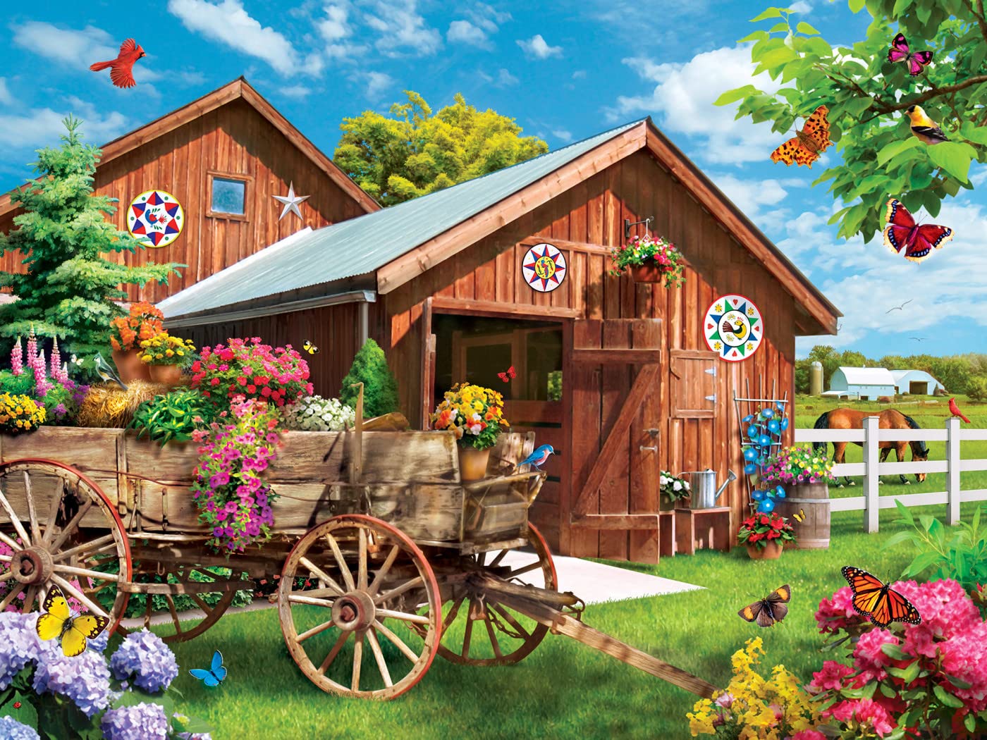 Flying To Flower Farm 750 Piece Jigsaw Puzzle