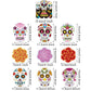 30 pcs Day of The Dead Foil Swirls Decorations Halloween Sugar Skull Flowers Ceiling Hanging Swirls Dia de Los Muertos Party Fav