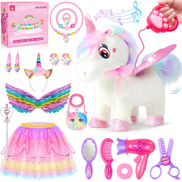 Soliehoo Unicorn Toys For Girls Unicorn Gifts, Walking Talking Singing Interactive Toy, Remote Control Plush Unicorn Pet Care To