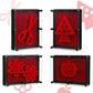 ENJSD 3D Pin Art Toy, Medium Plastic Sensory Toy for Kids, Red, Model PA-01, Ideal for Ages 3-10, Birthday Gift Fidget Toy