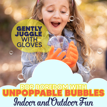 Touchable Bouncing Bubble Kit for Kids - Unpoppable Bubbles Solution Toy for Indoor & Outdoor Play - Unique  Big Bubble Maker Game Makes a Great Gift for Boys & Girls