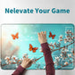 RWUTYTIUL Butterfly Blue Card Playmat 24 X 14 Inch with Tube Bag, Card Gameplay Desk Mats for Commander Deck MTG RPG CCG TCG Car