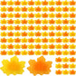 Jerify 100 Pcs Maple Leaf Pinch Autumn Yellow Leaves Dumpling Mini Cute Relieve Anxiety Soft and Cute Thanksgiving Party Favors 