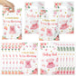 ArianQicult 50Pcs Pink Floral Baby Shower Party Favor Bags, A Sweet Baby is on Her Way Goody Treat Bags, Its a Girl Pink Plasti