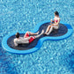Danrelax 8 Double-Ring Inflatable Dock  Sunchill Float Ring  Hck Tanning Pool with 4in Woven Fabric  Manual Pump for 1-2 Min Quick Inflate/Deflate  Fits 7-8  Ideal for Lakes  Pools  Oceans