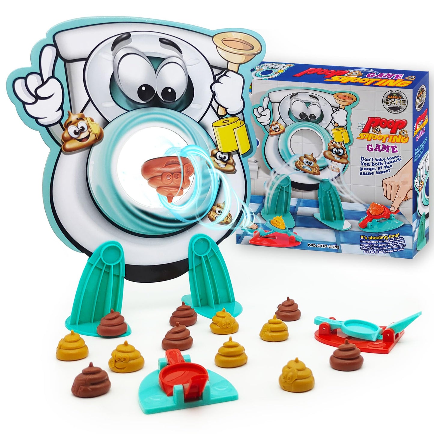 Anemeeoke Poop Family Game - Funny Shooting Game - Fast And Frenzied Launching Poop -Gift For Kids 3 4 5 6 7 8 Year Old