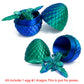 Flavery 3D Printed Flying Dragon In Egg - Dino Easter Egg With 9'' Winged Dragon Inside, Colorful Fidget Toy, Birthday Gift, Fle
