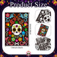 Zhanmai 30 Pcs Color Your Own Funny Day of The Dead Posters DIY Happy Day of The Dead Crafts Bulk Color Your Own Poster DIY Craf