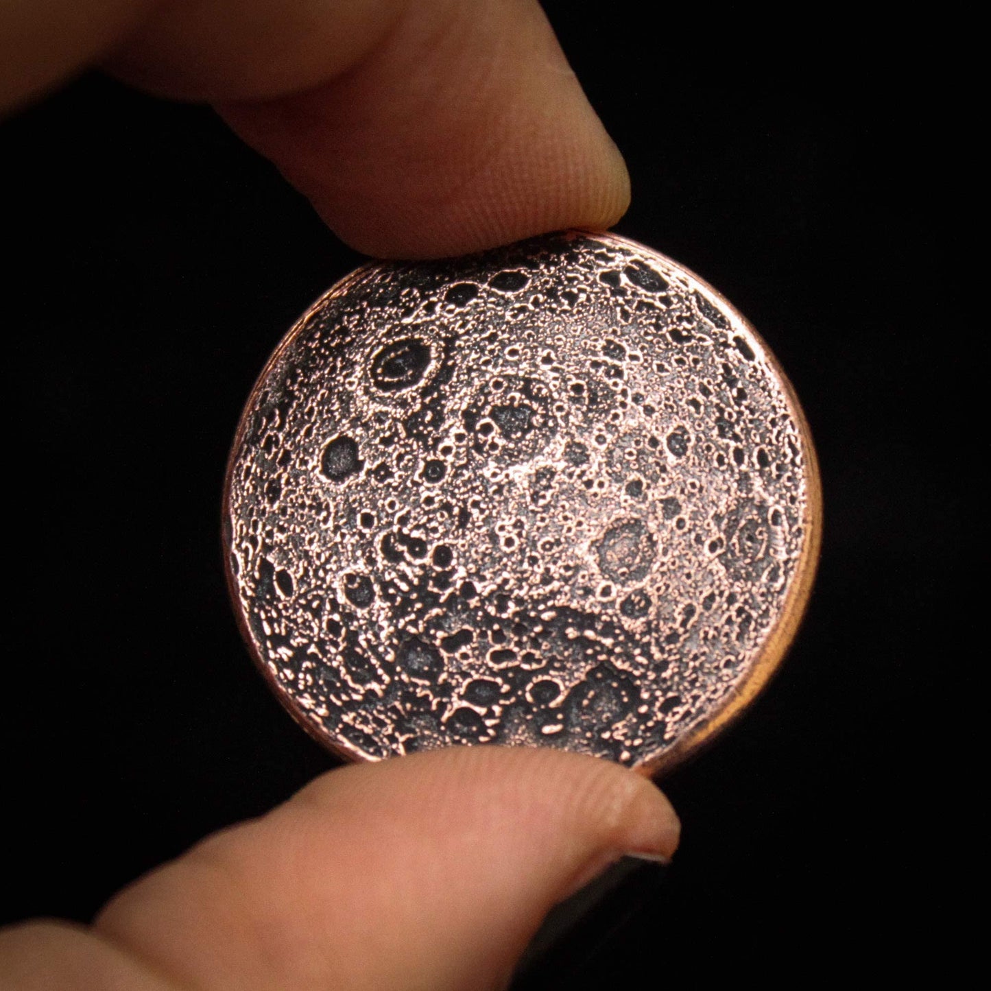 Copper Moon Coin | Lunar Reminder Token | Handmade By Shire Post Mint |
