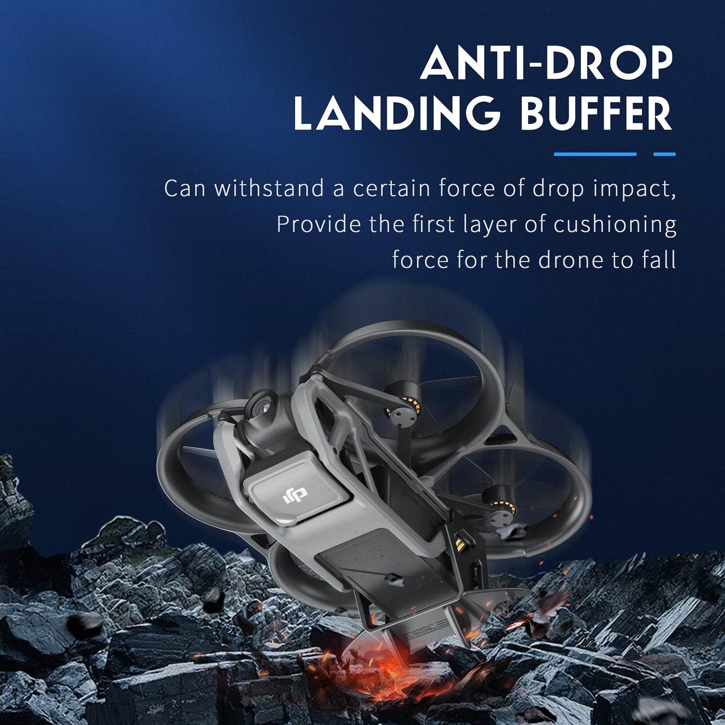 Gaekol Avata Landing Gear And Battery Anti-Release Buckle For Dji Avata, Foldable Extended Kit And Low-Air Resistance Rear Wing