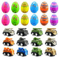 Dreamplay Car Toys Filled Easter Eggs, 12 Pcs Army Pull Back Car Toys Pre Filled Plastic Easter Eggs Bulk For Kids Toddlers