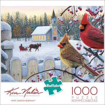 Buffalo Games 1000 Piece Jigsaw Puzzle - Kim Norlien White Crimson Morning - Large Multicolor Puzzle for Adults - 26.75 x 19.75 Inches