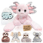 Huggle Healers Axolotl Plush - 40" Weighted Stuffed Animal, 4.5lb, Pink, Model NB005-AXLT for Adults, Teens, and Kids