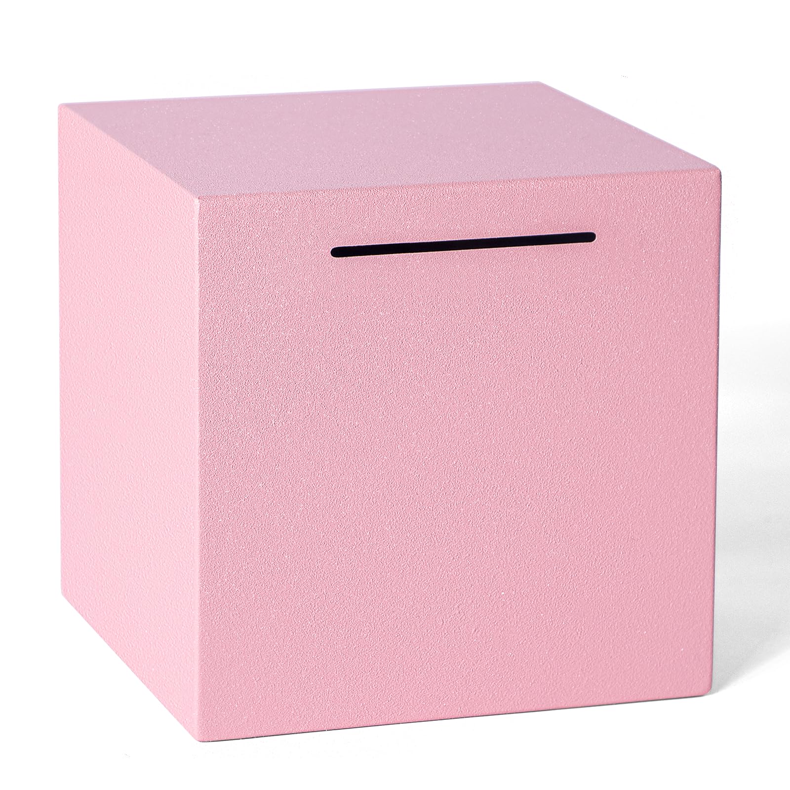 Piggy Bank For Adults Must Break To Open, Unbreakable Adults Piggy Bank Made Of Stainless Steel, Metal Saving Bank (Pink, 7.9-In