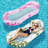 Briwooody 2 Pcs Inflatable Pool Float Mat Pool Floaties Rafts with Headrest Loungers Sun Tanning Floaty for mature-themed Cool Water Hck Chair for Summer Swimming Pool Lake Beach Party Toys(Mesh)