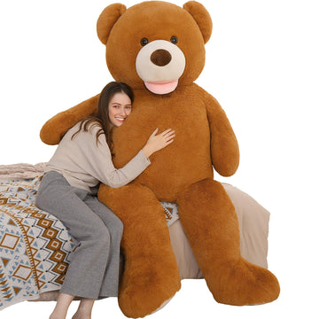 Morismos Giant Teddy Bear Plush 5 Feet, Large Teddy Bears Stuffed Animals For Girlfriend Boyfriend, 5 Foot Life Size Bear Gifts For Valentine'S Day, Baby Shower, Birthday
