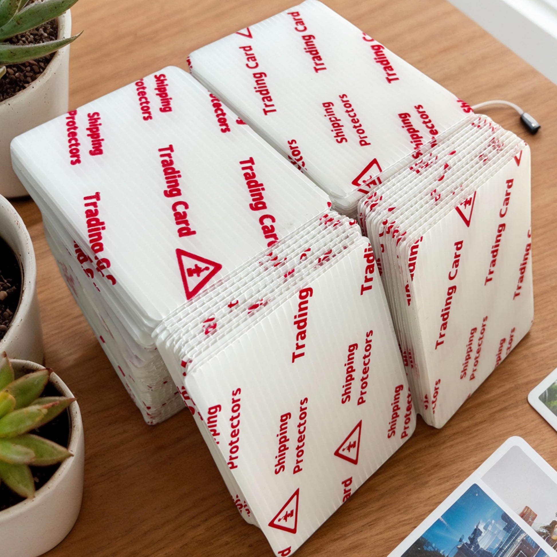 Trading Card Shipping Protectors  3.5 x 4.5 inches  100 Pack  enhanced Ultra Strong Plastic Inserts